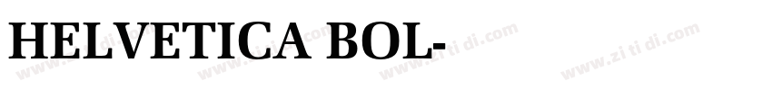 HELVETICA BOL字体转换